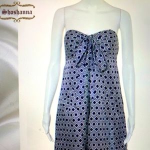 Shoshanna silk geometric print midi dress size 4